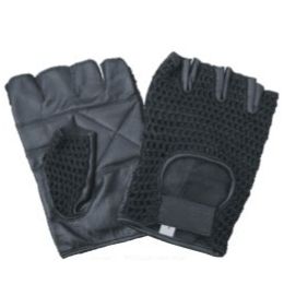 Black Mesh Fingerless Gloves