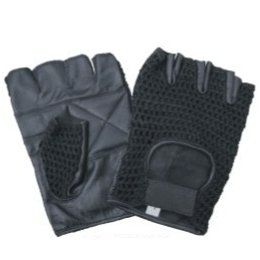 Black Mesh Fingerless Gloves