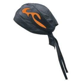 Skull Cap with Orange Flames