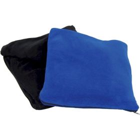 Blue or Black Blanket by Trailworthy - 45" X 60" - Ultra Soft Fleece Throw For Home or Travel with Zip Storage Bag - Anti-Pilling