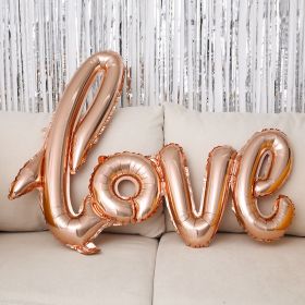 43-inch One-piece Love Balloon Aluminum Film Letter Balloon (Option: Champagne-LOVE)