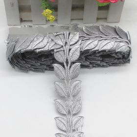 Pattern Performance Clothing Accessories Chinese Style Decorative Edge Hot Piece (Option: Silver-Leaf)