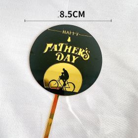 Father's Day Cake Decoration Dad Birthday Decoration Accessories Dad Double Acrylic Insert Letter Baking Decoration (Option: F)
