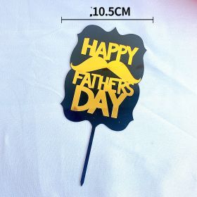 Father's Day Cake Decoration Dad Birthday Decoration Accessories Dad Double Acrylic Insert Letter Baking Decoration (Option: N)