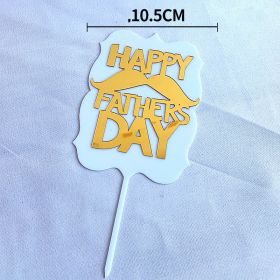 Father's Day Cake Decoration Dad Birthday Decoration Accessories Dad Double Acrylic Insert Letter Baking Decoration (Option: O)