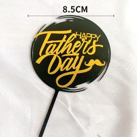 Father's Day Cake Decoration Dad Birthday Decoration Accessories Dad Double Acrylic Insert Letter Baking Decoration (Option: G)