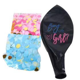 1pc 36inch Boy Or Girl Balloon Gender Reveal Party Black Latex (Option: Suit-B)
