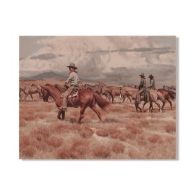 Home Fashion Vintage Cowboy Portrait Oil On Canvas Poster (Option: EPB22047-60x90cm)