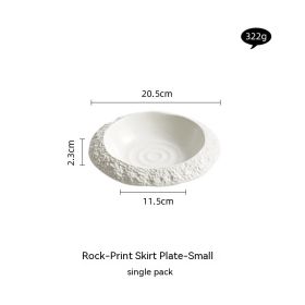 Rock Pattern Ceramic Household Deep Plates (Option: 8.5Inches-No Specification)