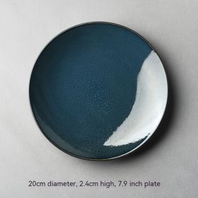 Ceramic Red Plate Household Dinner Plate European Meal Tray Creative Tableware Personality Simple Breakfast Plate (Option: Violet 6067)