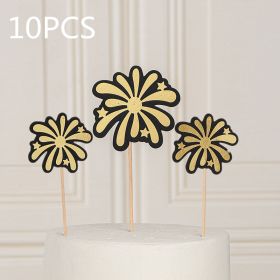Chinese New Year cake decoration plug-in (Option: 021style-10PCS)