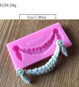 Variety of lace shape fondant cake silicone mold (Option: X154)