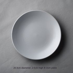 Ceramic Red Plate Household Dinner Plate European Meal Tray Creative Tableware Personality Simple Breakfast Plate (Option: Orange 6033)