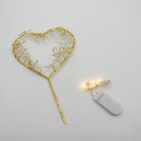 Pearl Gold Glowing Handmade Love Heart Ring (Option: With lights)