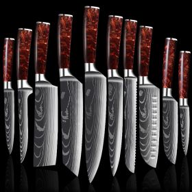 Stainless Steel Fruit Knife Versatile 5 Inch Knife Light Portable (Option: 10piece set)