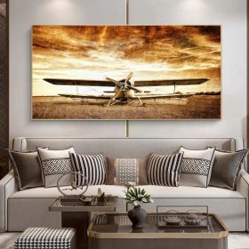 Vintage Airplane Print Poster Canvas Painting (Option: 1228Airplane H-30x60cm)