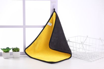 Coral Fleece Car Kitchen Cleaning Cloth (Option: Yellow-400g 30x30cm)