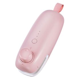 1pc Sealing Machine Mini Heat Sealer, Upgraded USB Charging 2 In 1 Heat Sealer Cutter Rechargeable Bag Resealer, Portable Handheld Heat Vacuum Sealer (Color: Pink)