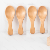 4Pcs Mini Wooden Spoons; Small Spice Condiment Spoon; Sugar Tea Coffee Scoop; Short Handle Wood Spoon; Jam Mustard Ice Cream Wood Spoons; Kitchen Gadg