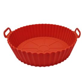 1/2pcs Air Fryer Silicone Pot; Reusable Air Fryer Liners; Silicone Air Fryer Basket; Food Safe Air Fryer Accessories (Color: 1PCS Crimson)