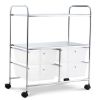 4 Drawer Rolling Storage Cart shelf Scrapbook Paper Office School Organizer;  Black / White