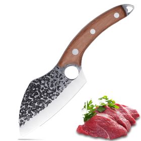 Viking Knife Japanese Professional Kitchen Knife, Hand Forged Meat Cleaver Knife With Finger Hole And Heart Hanging Hole (size: Meat Cleaver Knife)