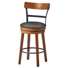 25.5-Inch 360-Degree Bar Swivel Stools with Leather Padded (quanlity: 1)