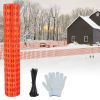 Safety Fence 4'x100' with 100 Zip Ties, Plastic Mesh Fencing Roll, Temporary Reusable Netting for Snow Fence, Garden, Construction and Animal Barrier