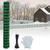 Safety Fence 4'x100' with 100 Zip Ties, Plastic Mesh Fencing Roll, Temporary Reusable Netting for Snow Fence, Garden, Construction and Animal Barrier