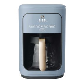 14-Cup Programmable Drip Coffee Maker with Touch-Activated Display, White Icing by Drew Barrymore (Color: cornflowerblue)
