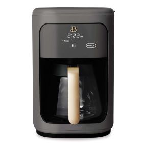 14-Cup Programmable Drip Coffee Maker with Touch-Activated Display, White Icing by Drew Barrymore (Color: oystergrey)