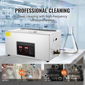 Ultrasonic Cleaner with Digital Timer & Heater, Professional Ultra Sonic Jewelry Cleaner (Capacity: 22 L)
