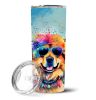 Chow Chow Hippie Dawg Stainless Steel Skinny Tumbler Vacuum Double Walled Reusable Insulated Tumbler Travel Cup for Coffee Cocktails Gift with Lid