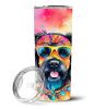 Scottish Terrier Hippie Dawg Stainless Steel Skinny Tumbler Vacuum Double Walled Reusable Insulated Tumbler Travel Cup for Coffee Cocktails Gift with