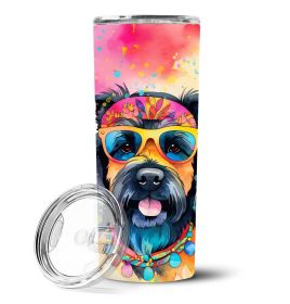 Scottish Terrier Hippie Dawg Stainless Steel Skinny Tumbler Vacuum Double Walled Reusable Insulated Tumbler Travel Cup for Coffee Cocktails Gift with (Default: Default)