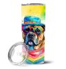Cane Corso Hippie Dawg Stainless Steel Skinny Tumbler Vacuum Double Walled Reusable Insulated Tumbler Travel Cup for Coffee Cocktails Gift with Lid