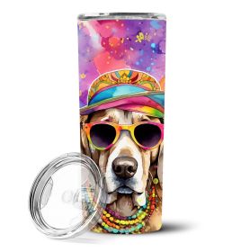 Weimaraner Hippie Dawg Stainless Steel Skinny Tumbler Vacuum Double Walled Reusable Insulated Tumbler Travel Cup for Coffee Cocktails Gift with Lid (Default: Default)