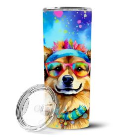 Hippie Dawg Stainless Steel Skinny Tumbler Vacuum Double Walled Reusable Insulated Tumbler Travel Cup for Coffee Cocktails Gift with Lid, 20 oz (Default: Default)