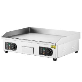 Commercial Electric Griddle, 2800W Countertop Flat Top Grill, 122-572 F Adjustable Temp (Pan Size: 26 inch, Flatbed Type: Full Flat)