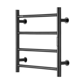 4 Bars Towel Warmer Rack, Wall Mounted Heated Towel Rack for Bathroom, IPX5 Waterpoof Towel Heater Rack with Timer & LED Display Screen (Default: Default)