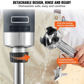 Commercial Immersion Blender, 500 Watt Heavy Duty Hand Mixer, Variable Speed Kitchen Stick Mixer with 304 Stainless Steel Blade (Rod Size: 20 inch)