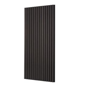Wood Slat Acoustic Panels, 23.6 x 47.2 inch, MDF Accent Wooden Wall Panels for Modern Interior Wall Decor (Wood-Like Color: Black Oak, size: L23.6 x W47.2 in x 4 PCS)