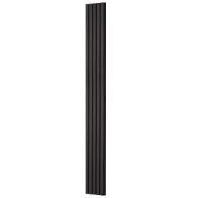 Wood Slat Acoustic Panels, 7.9 x 94.5 inch, MDF Accent Wooden Wall Panels for Modern Interior Wall Decor (Wood-Like Color: Black Oak, size: L7.9 x W94.5 in x 4 PCS)