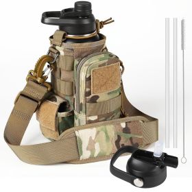 Tactical Water Bottle-32 Oz (Color: Tan)