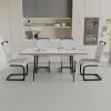 47"-63" expandable dining table set for 2-6 people