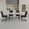 47"-63" expandable dining table set for 2-6 people