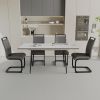 47"-63" expandable dining table set for 2-6 people
