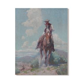 Home Fashion Vintage Cowboy Portrait Oil On Canvas Poster (Option: EPB22027-20x25cm)