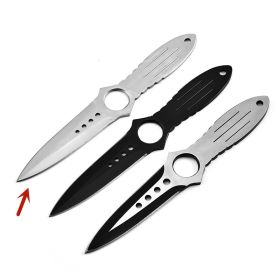 Outdoor Self-defense Gaiter Saber Camping Open Blade Straight Knife (Color: White)
