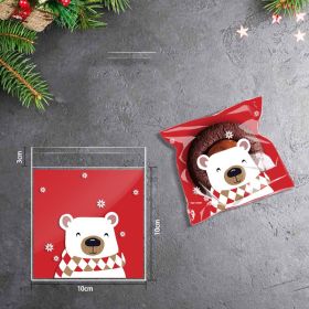 Christmas Old Man Tree Snowflake Crisp Candy Self-sealing Sticky Bag (Option: Christmas bear)
